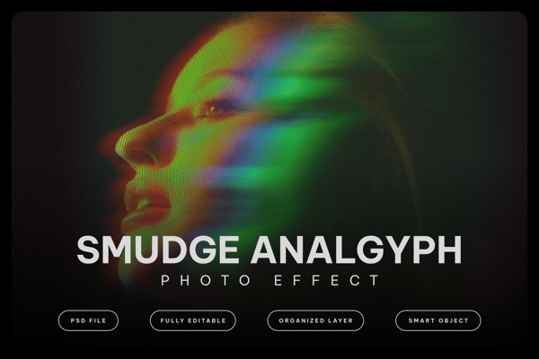 Smudge Analgyph Photo Effect