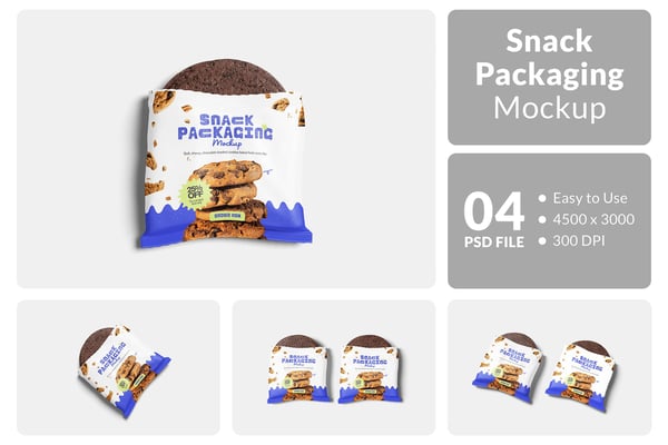 Snack Packaging Mockup