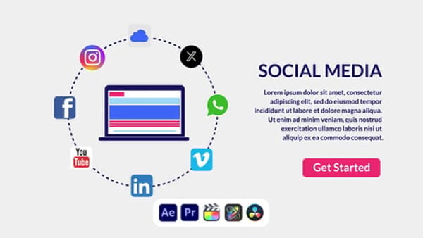 Social Media Design Concept - Modern Network Marketing Presentation Animation Template