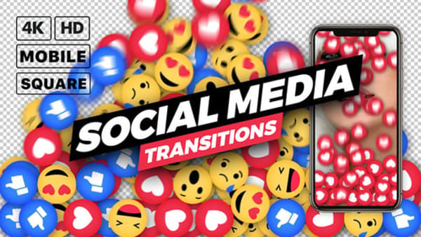 Social Media Transitions - Social Media Motion Transitions Pack