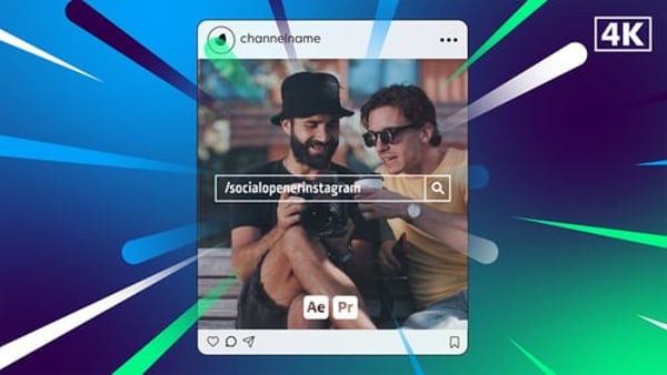 Social Opener Instagram - Story Style Social Promo Animation Template