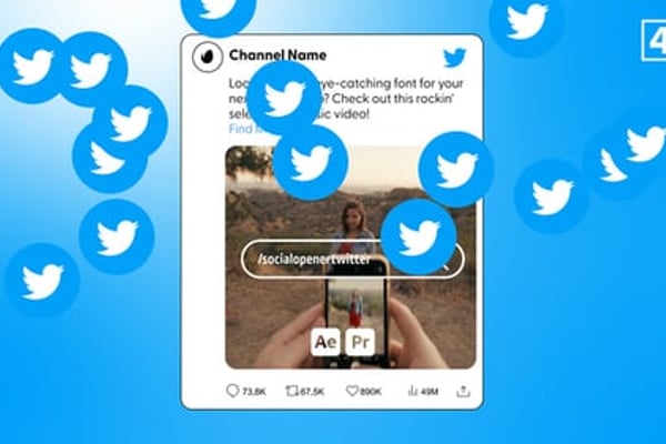 Social Opener Twitter - Modern Social Media Intro Animation Template