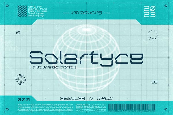 Solartyce - Futuristic Font
