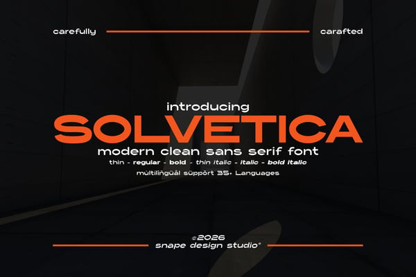 Solvetica – Modern Clean Sans Serif Font