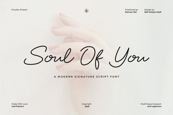 Soul Of You Modern Script Font