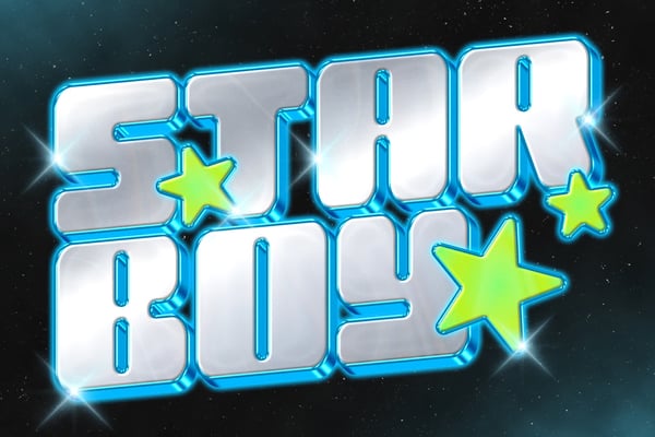 Space Chrome Text Effect