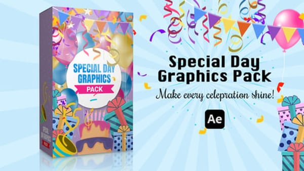 Special Day Celebration Pack for Premiere Pro – 100+ Elements & 15 Scenes