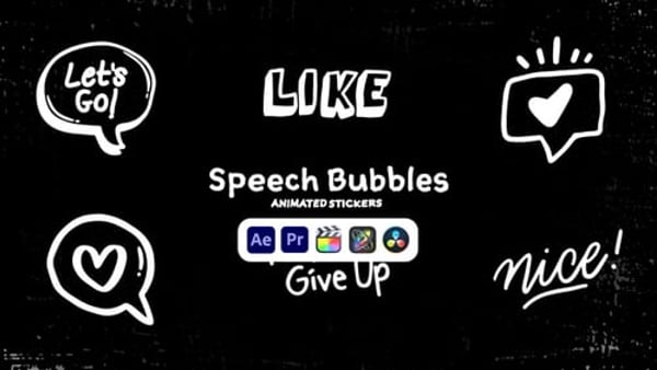 Speech Bubbles Animated Stickers - Chat Message Motion Sticker Pack