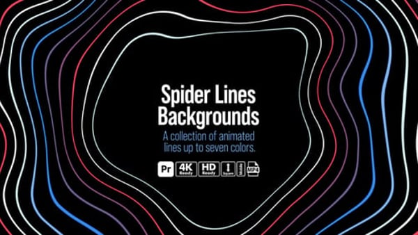 Spider Lines Backgrounds for Premiere Pro – Abstract Web Line Patterns for Modern Design