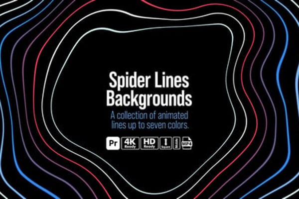 Spider Lines Backgrounds for Premiere Pro – Abstract Web Line Patterns for Modern Design