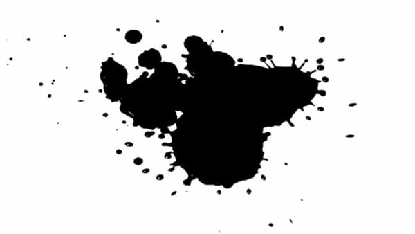 Splash Paint Black          (Stock Footage)