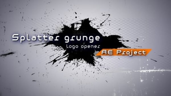 Splatter grunge - Logo opener AE project