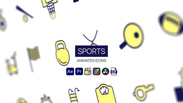 Sports Animated Icons - Action Sports Motion Icons Animation Pack