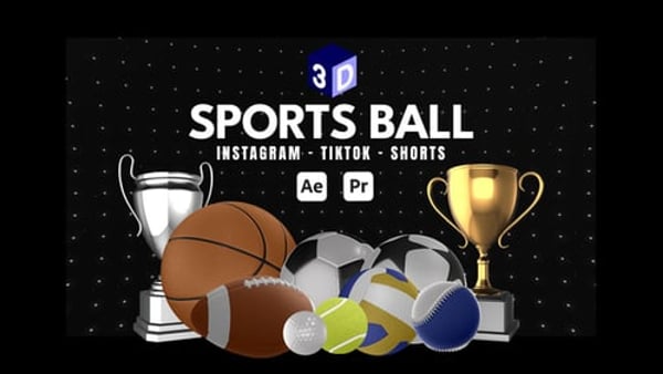 Sports Ball Transitions for Reels, TikTok, Shorts, Vertical and Square Formats