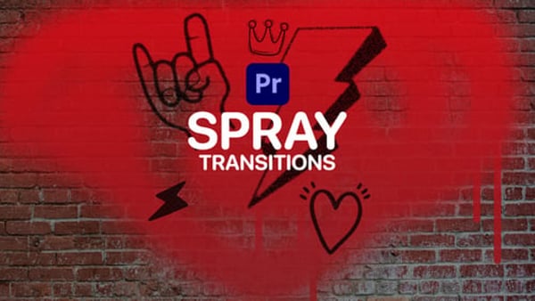 Spray Graffiti Transitions for Premiere Pro – 12 Street Art Motion Effects