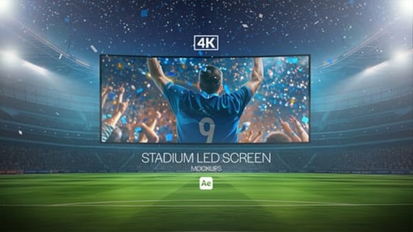 Stadium LED Screen Mockups - Realistic Arena Display Presentation Template