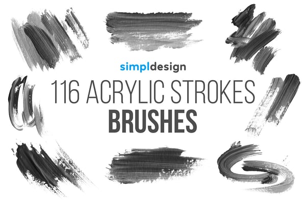 Stamp Acrylic Strokes Photoshop Brus