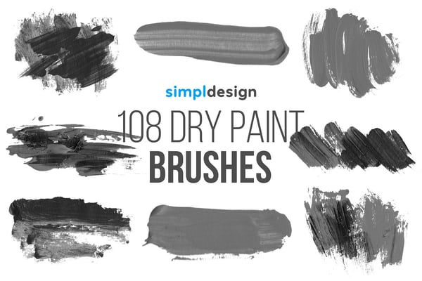 Stamp Dry Paint Photoshop Brushes