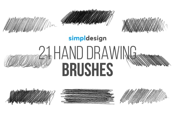 Stamp Hand Drawing Photoshop Brushes