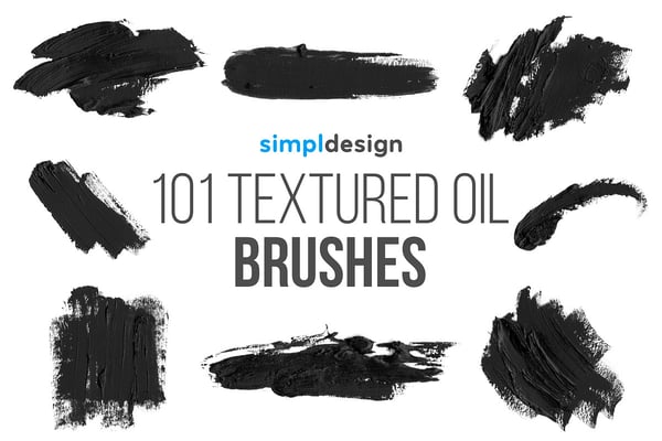 Stamp Textured Oil Photoshop Brushes