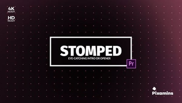 Stomp Kinetic Typography MOGRT Opener for Premiere Pro — Type Zooms & Diagonal Wipes