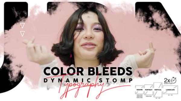 Stomp Kinetic Typography Opener with Ink/Paint Bleed Reveals – Color Bleeds