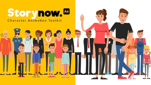 Story Now | Characters Animation - Flat Cartoon Character Motion Template