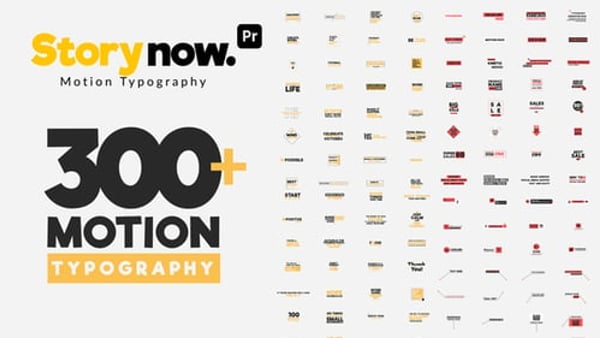 Story Now | Motion Typography for Premiere Pro - Flat Explainer Presentation Animation Template