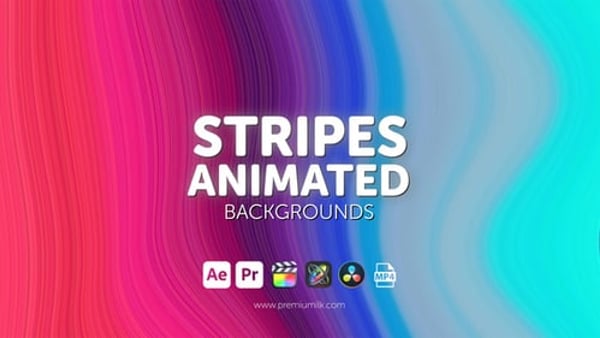 Stripes Animated Backgrounds - Minimal Line Motion Graphics Animation Pack