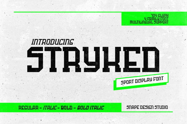 Stryked - Sport Font
