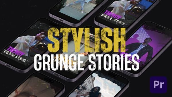 Free Stylish Grunge Stories Mogrt