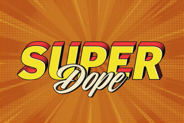 Super Dope Retro Comic Text Effect