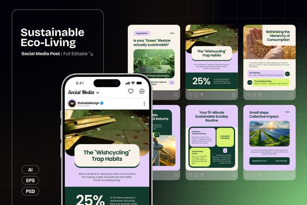 Sustainable Eco Living - Instagram Post