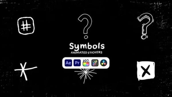 Symbols Animated Stickers - Graphic Symbol Motion Sticker Pack