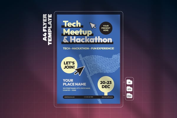 Tech Meetup & Hackathon - Flyer Template