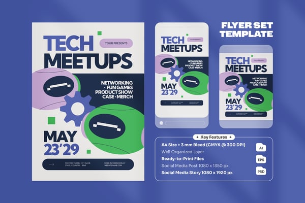 Tech Meetups - Flyer Set