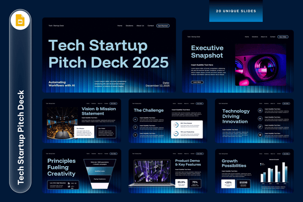 Tech Startup Deck Google Slides
