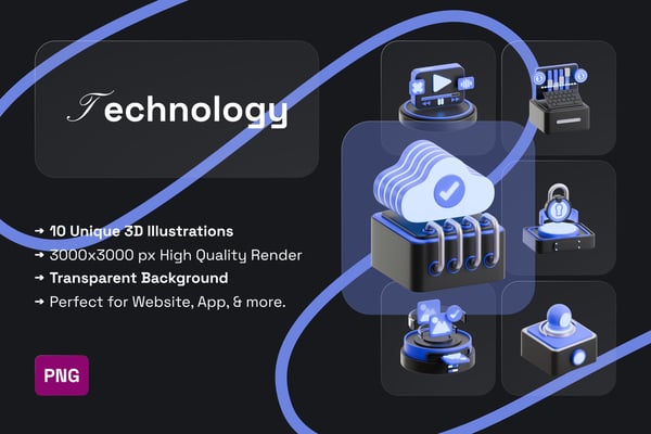 Technology 3D Icon Pack