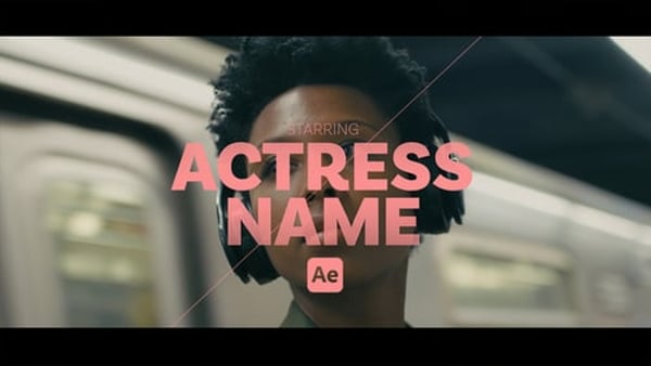 The Line Opening Titles - Minimal Modern Intro Typography Animation Template