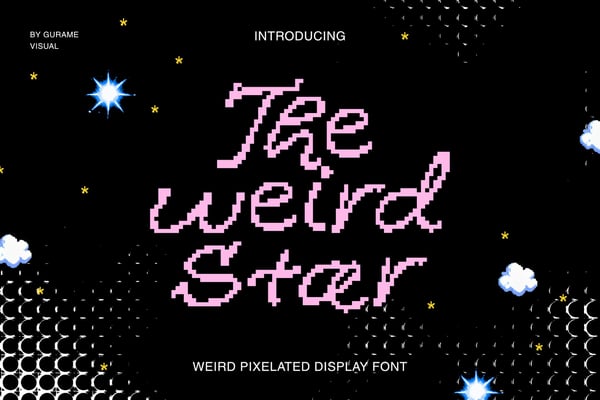 The Weird Star - Pixelated Font