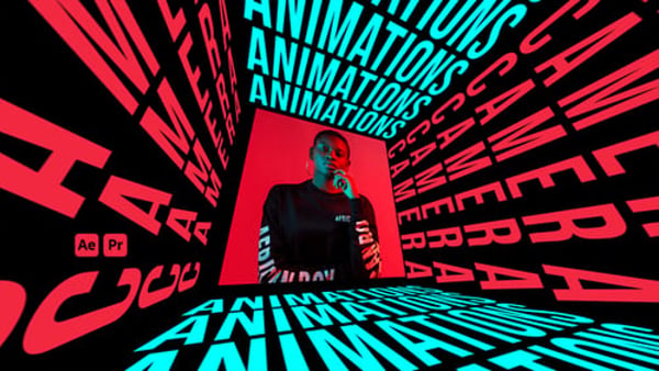Titles Animated Display Square | Modern Square Layout Text Animation for Video and Motion Graphics