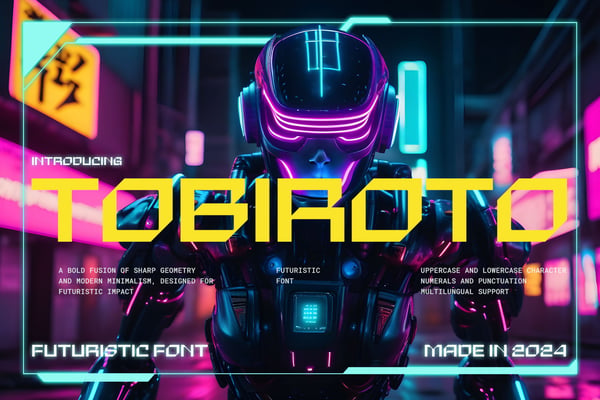 Tobiroto – Futuristic Sci-Fi Display Font