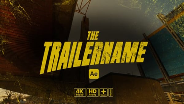 Trailer Titles Stretch - Cinematic Elastic Distortion Film Trailer Template