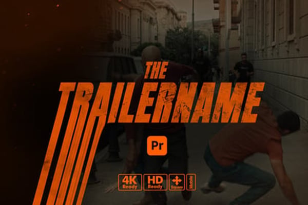 Trailer Titles Wipe for Premiere Pro - Cinematic Impact Reveal Typography Motion Pack