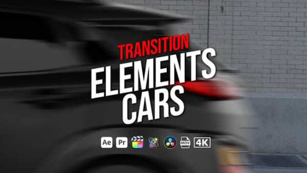 Transition Elements Cars - Animated Vehicle Motion Elements Pack