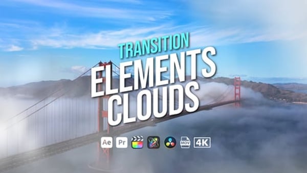 Transition Elements Clouds - Cartoon Cloud Motion Elements Pack