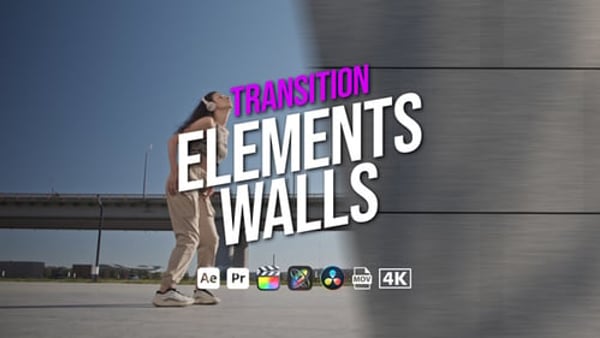 Transition Elements Walls - Animated Wall Scene Elements Pack