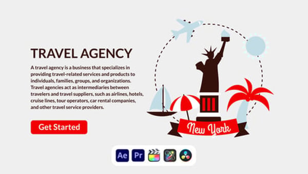 Travel Agency Design Concept - Modern Tourism Presentation Animation Template
