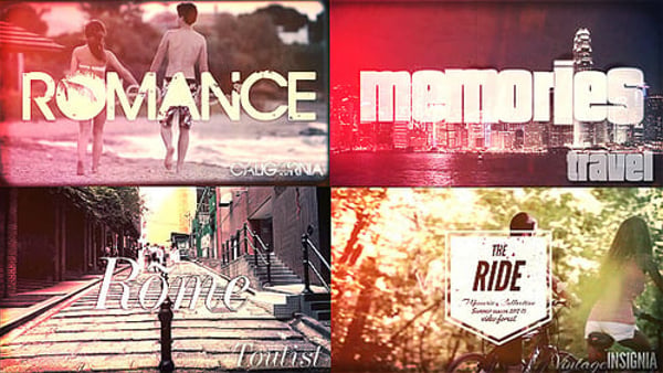 Travel Memories, Typography Slideshow