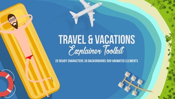 Travel & Vacation Explainer Toolkit for After Effects – 25 Characters